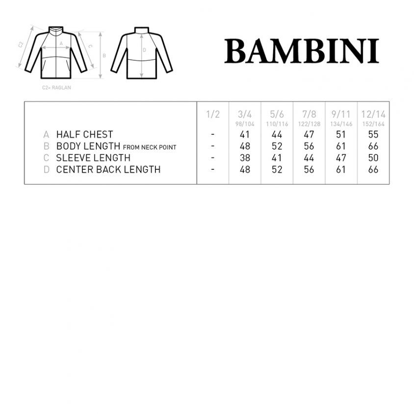 Tabella taglie e misure k-way bambini